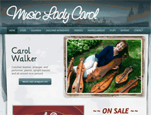 Tablet Screenshot of musicladycarol.com